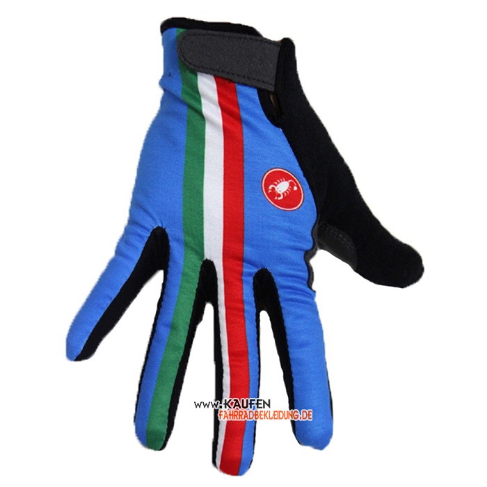 2020 Castelli Italien Lange Handschuhe Blau Shwarz
